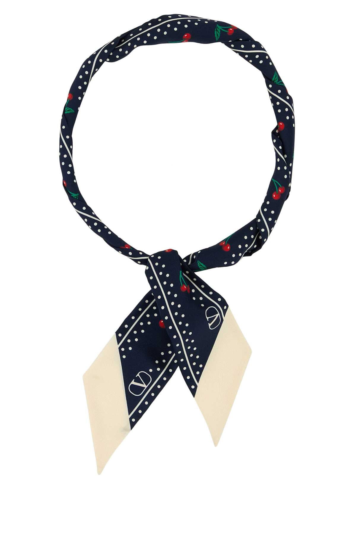 Valentino Garavani Women Printed Silk Cherryfic Foulard - 1