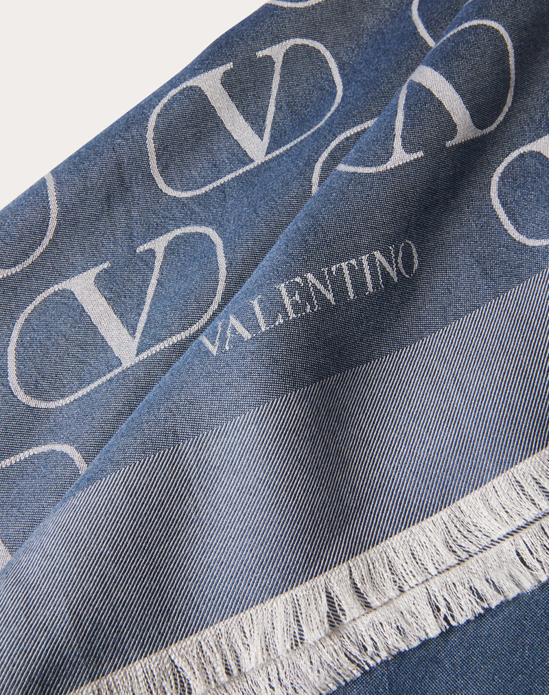 Valentino VLOGO SIGNATURE JACQUARD SHAWL IN SILK 140X140 CM outlook