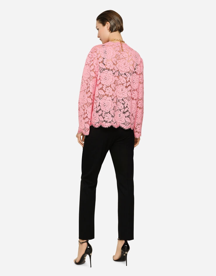 Single-breasted lace jacket - 3