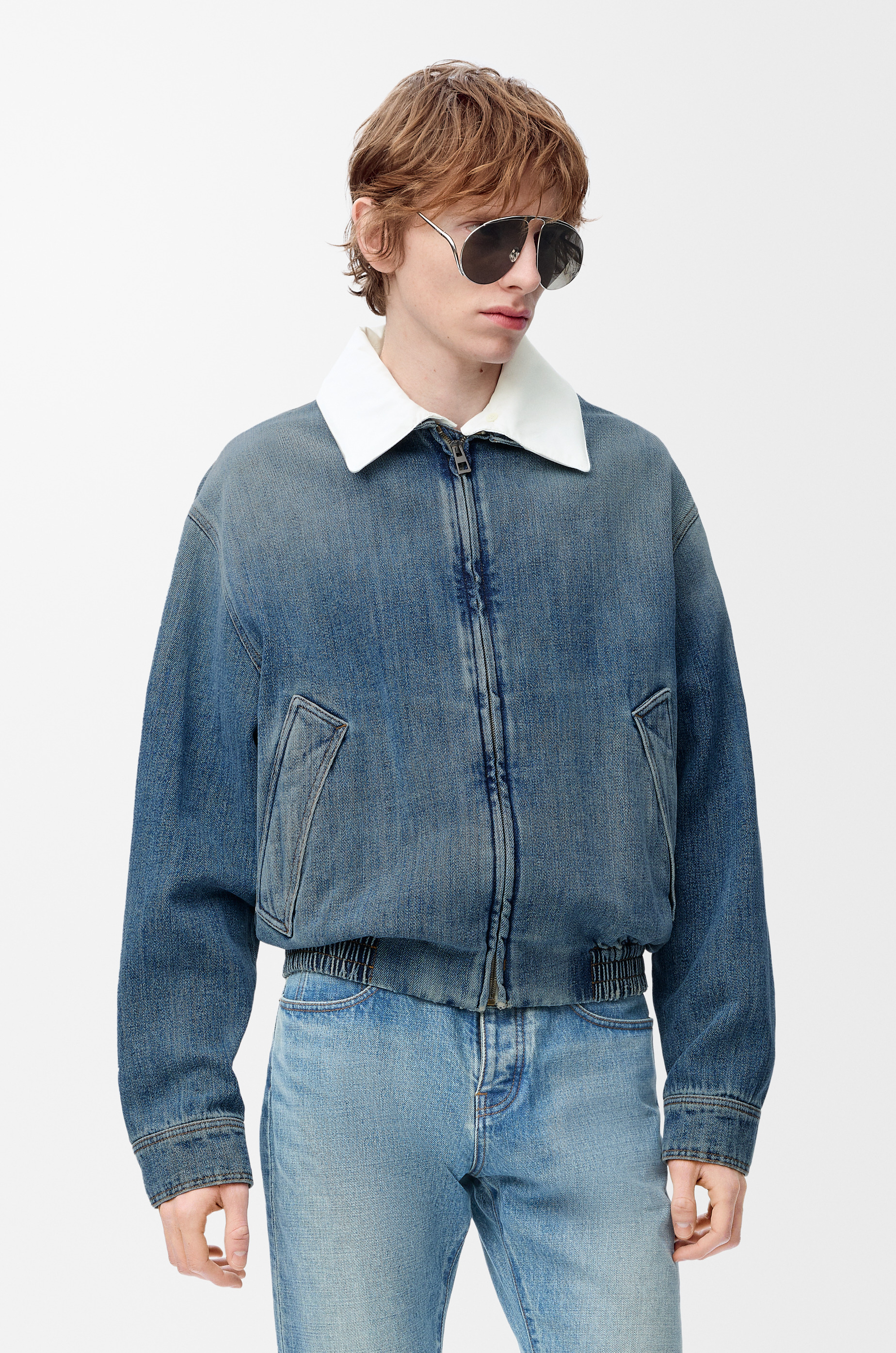 Zip-up jacket in denim - 3