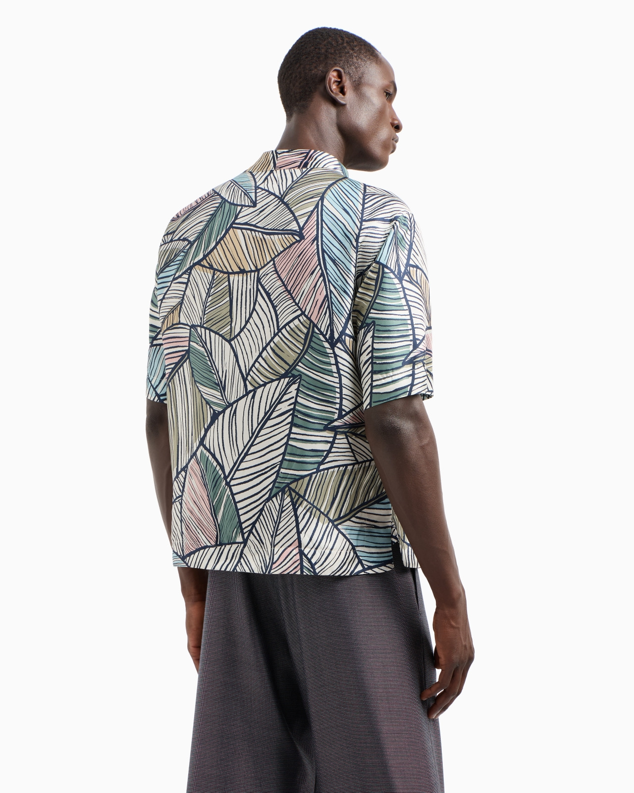 PRINTED SILK SHORT-SLEEVED SHIRT - 3