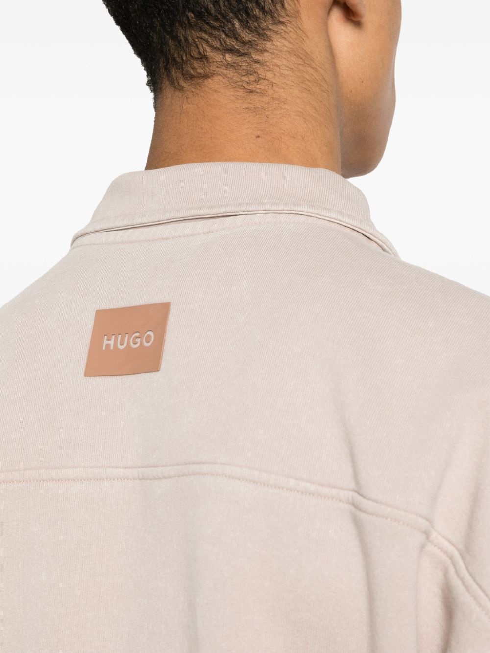logo-rubberised cotton sweatshirt - 5