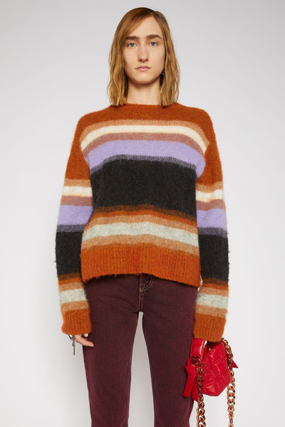 Acne Studios Striped sweater pumpkin orange/multi outlook