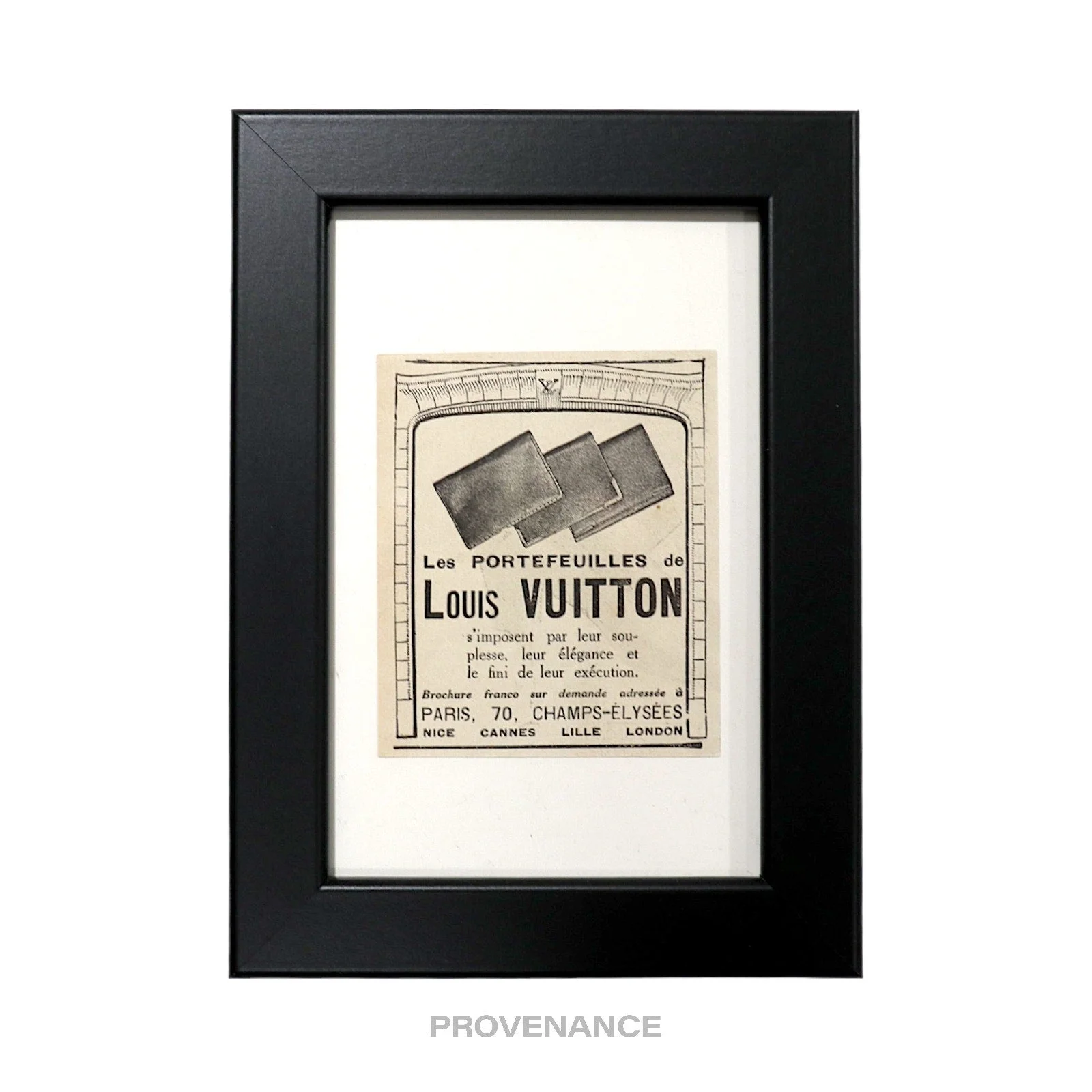Louis Vuitton Antique Vintage Newsprint Ad - Wallets - 1