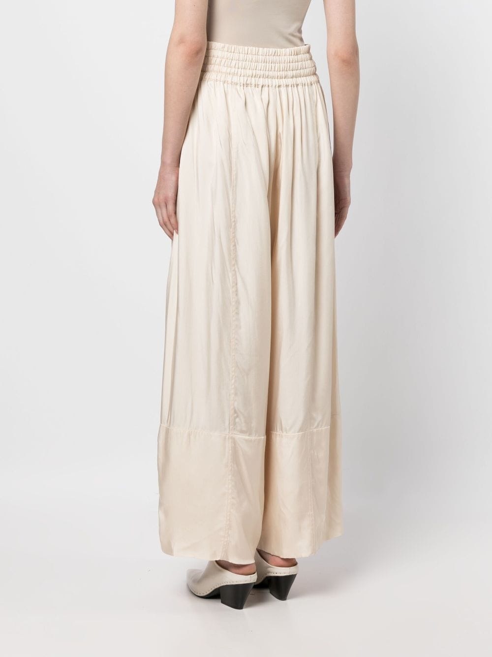 high-waisted flared palazzo trousers - 4