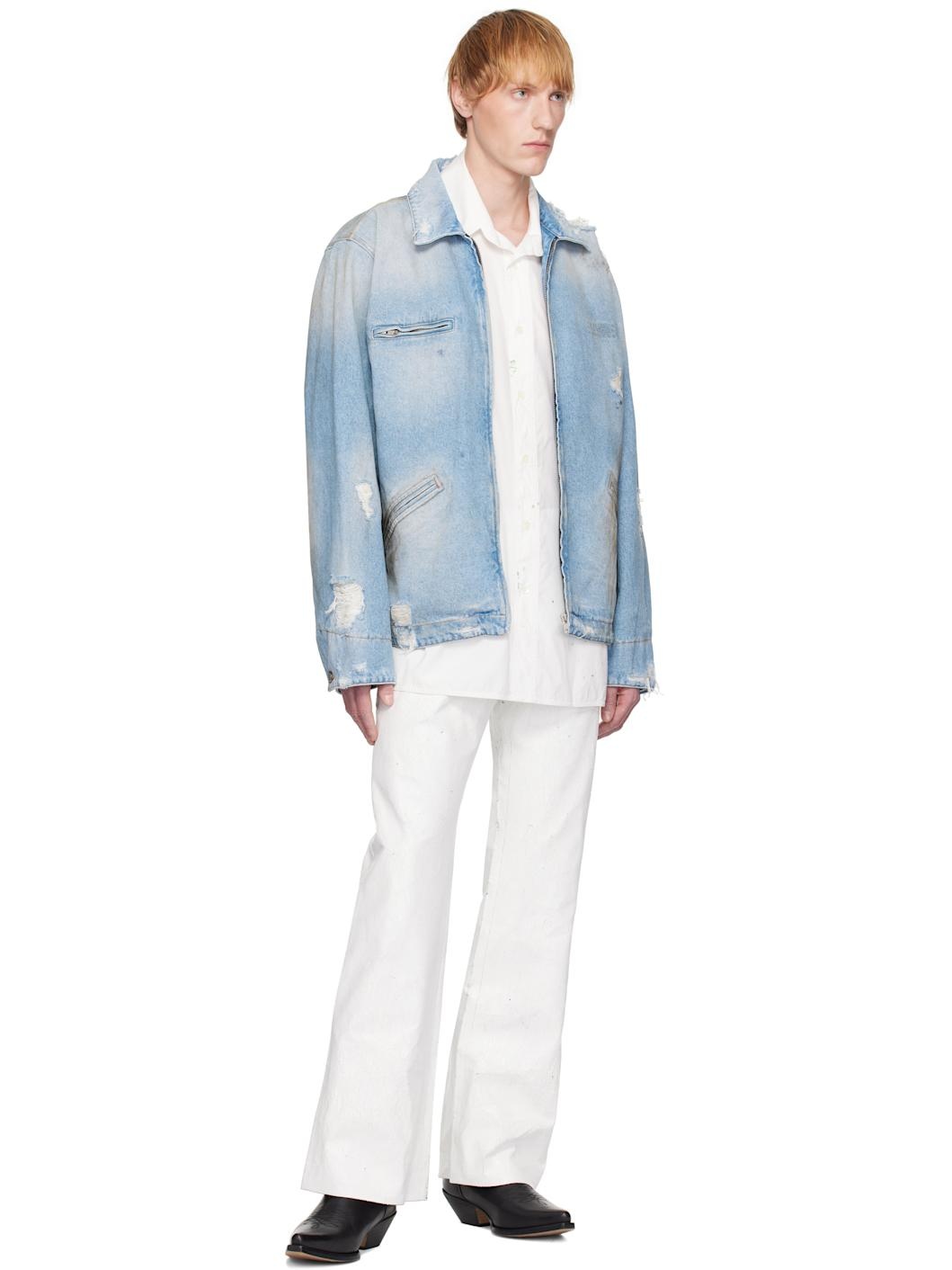 White Painted Trousers - 4