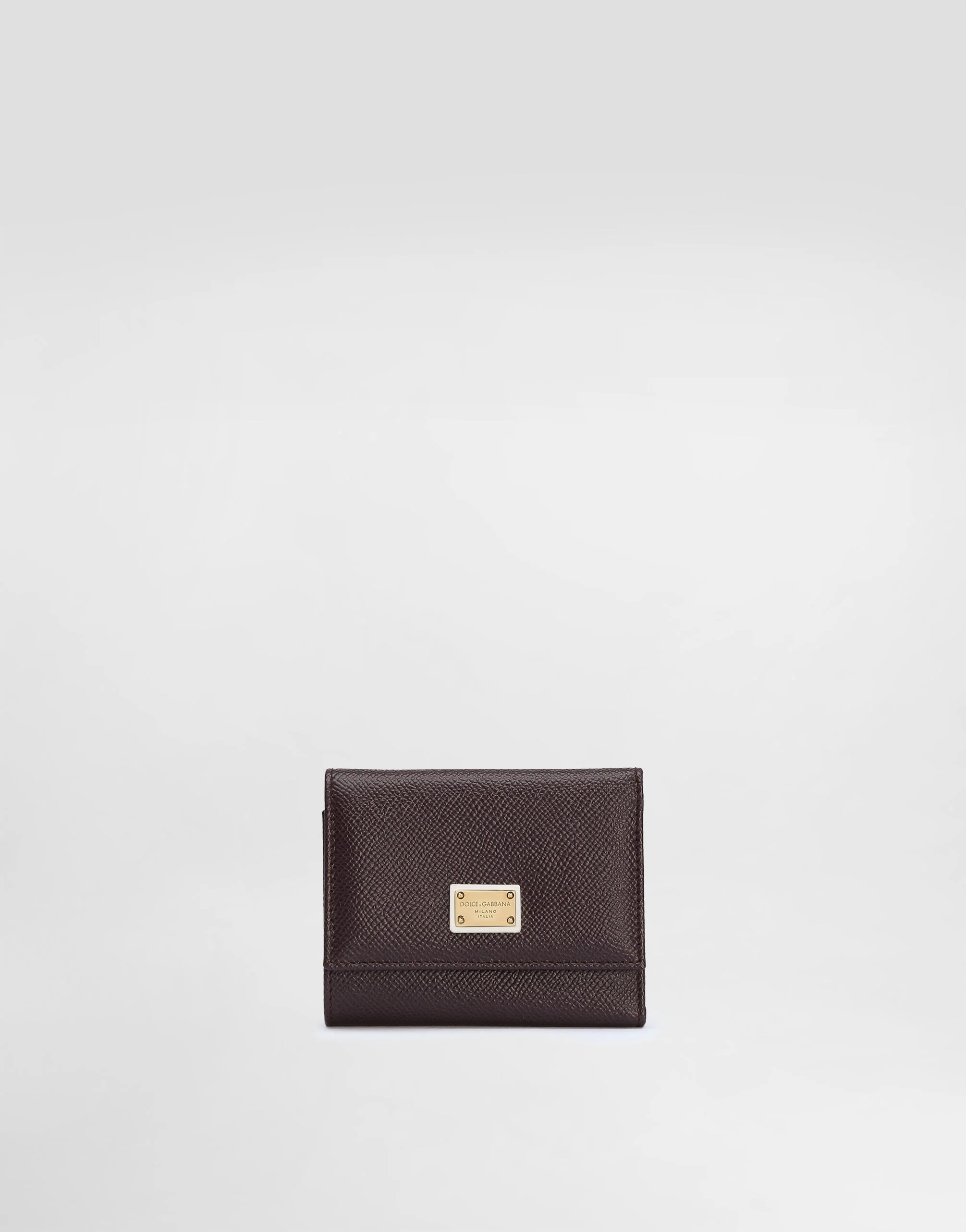 Dauphine calfskin wallet with branded tag - 1