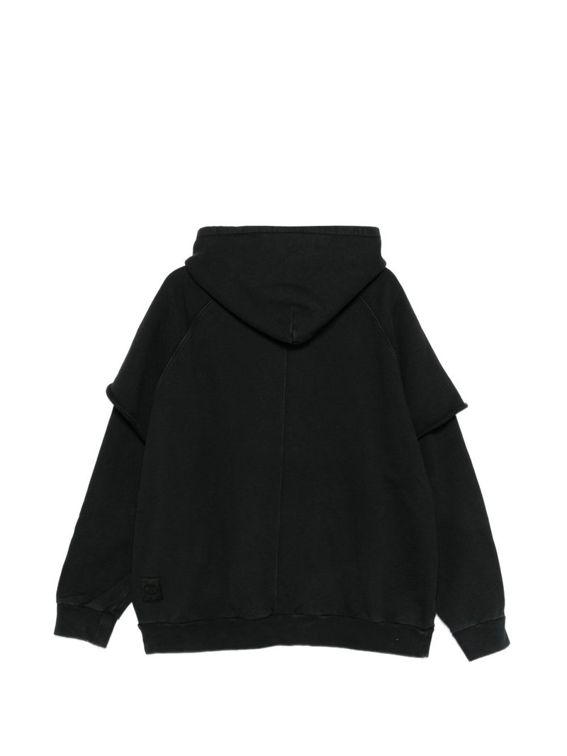 Champion raw-hem hoodie outlook