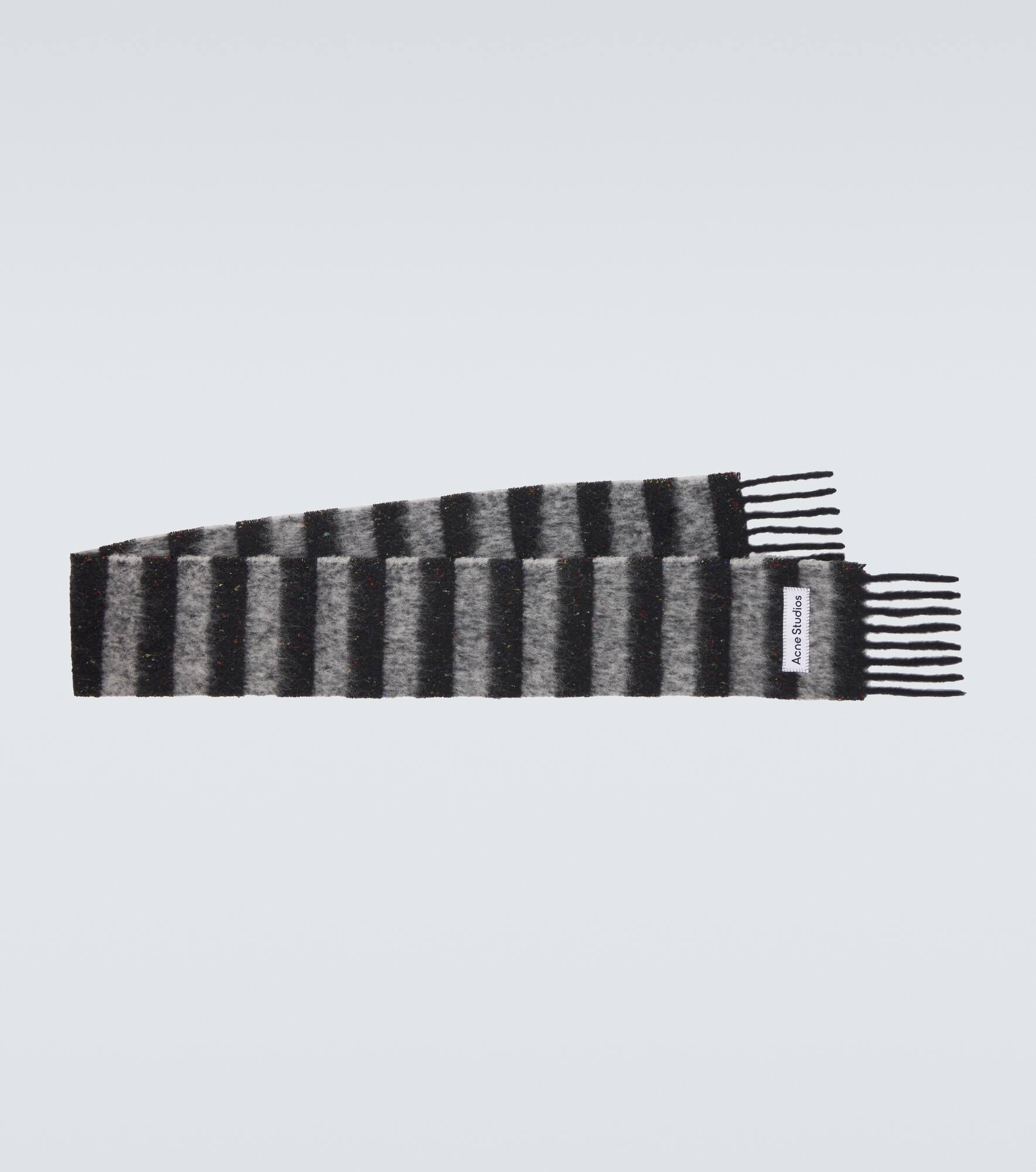 Striped alpaca-blend scarf - 1