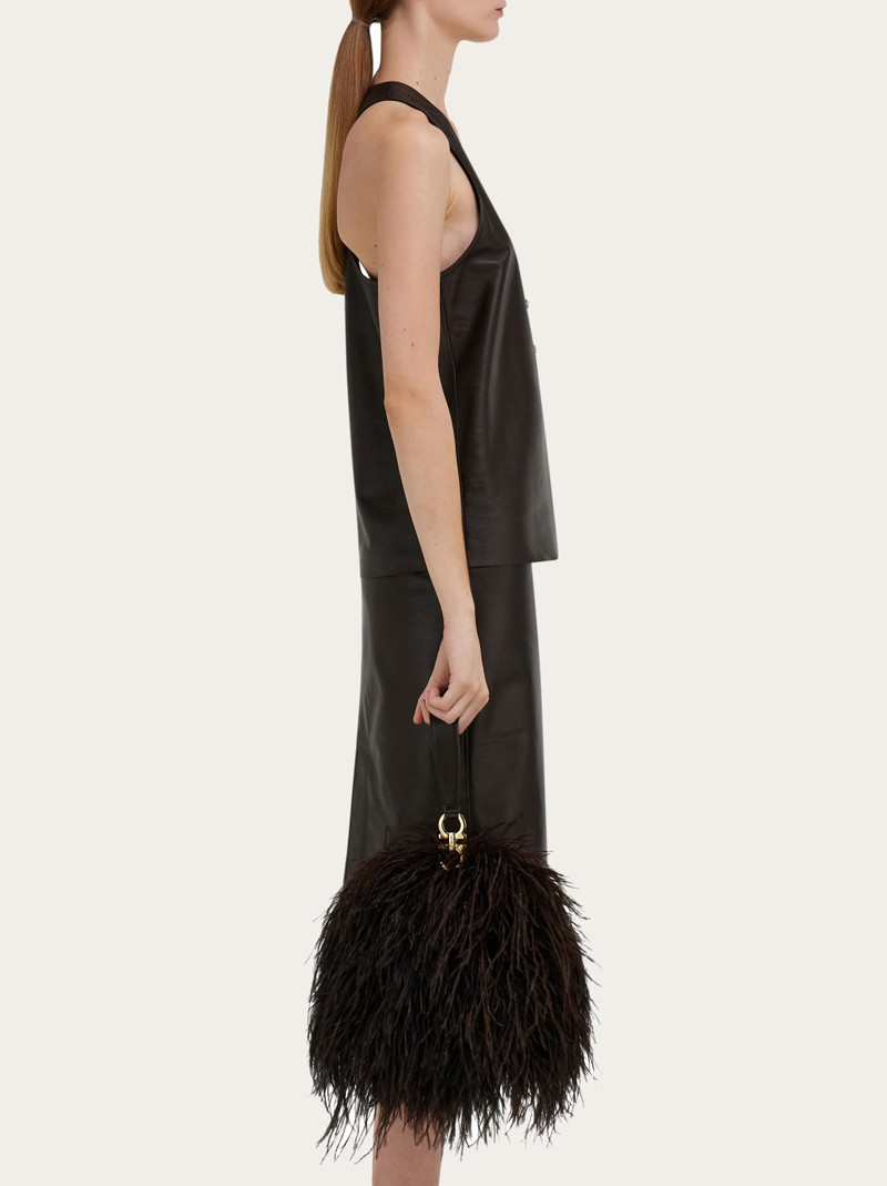 FERRAGAMO Double Gancini mini clutch outlook