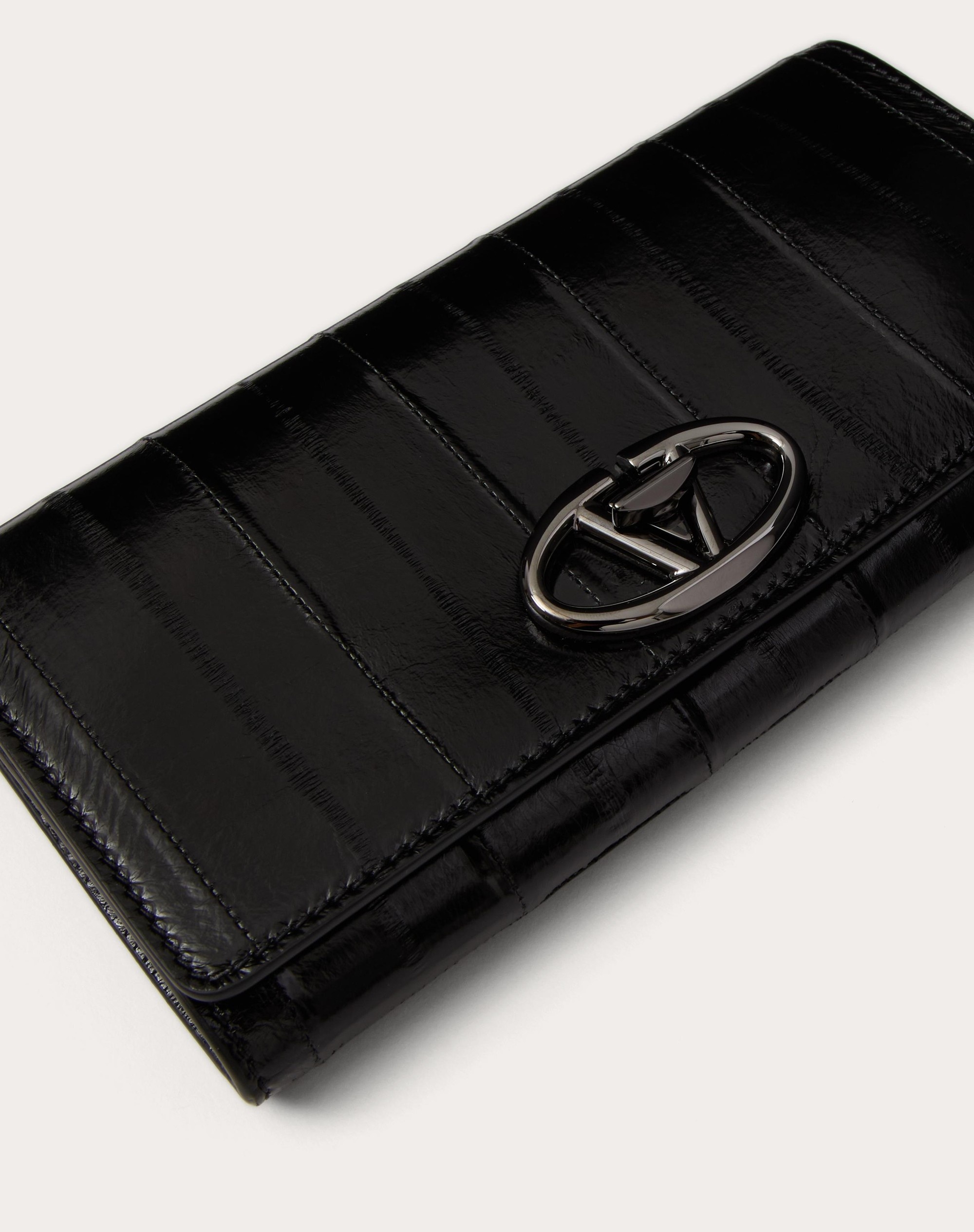 VLOGO THE BOLD EDITION EEL SKIN WALLET WITH SHOULDER STRAP - 8