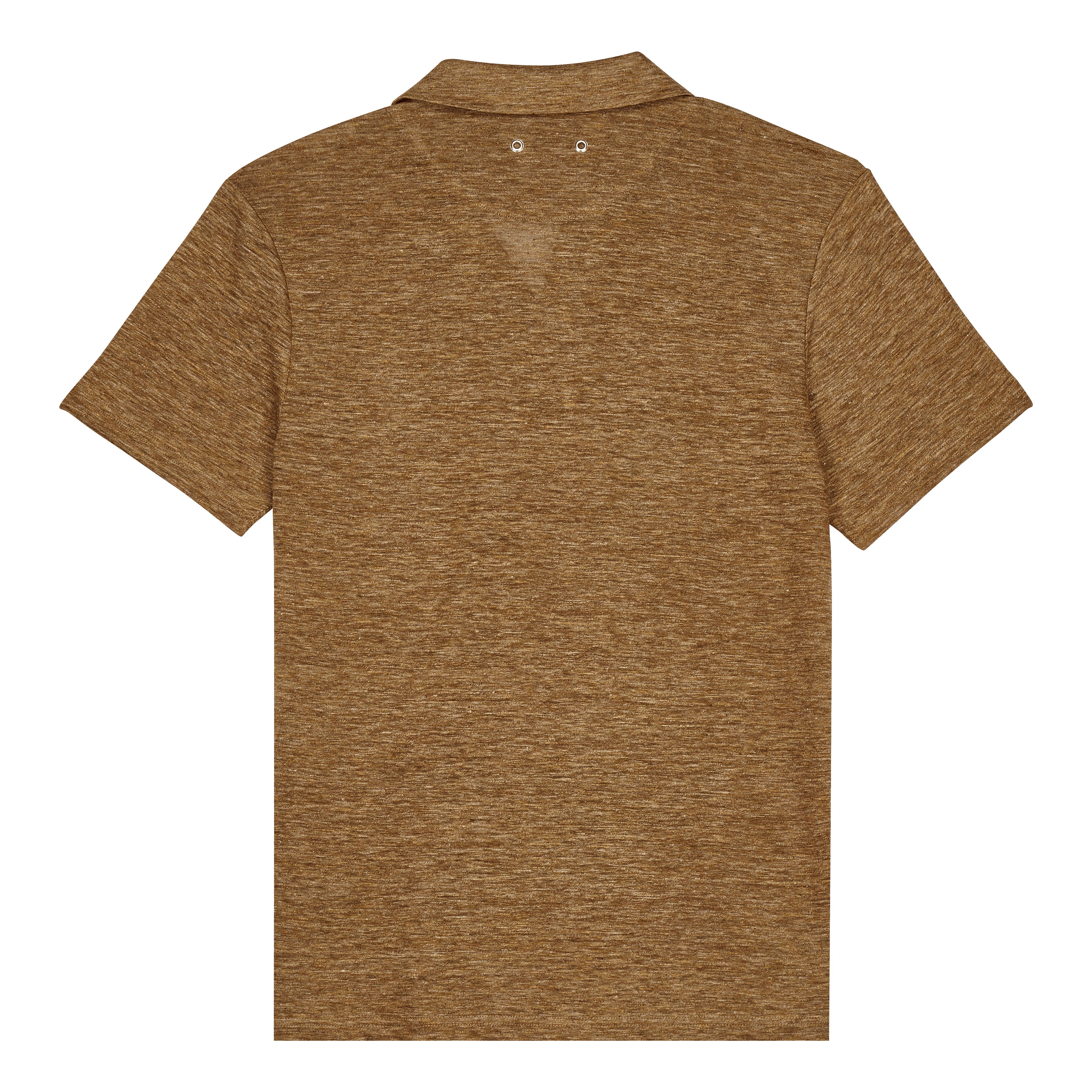 Men Linen Jersey Polo Shirt Solid - 2