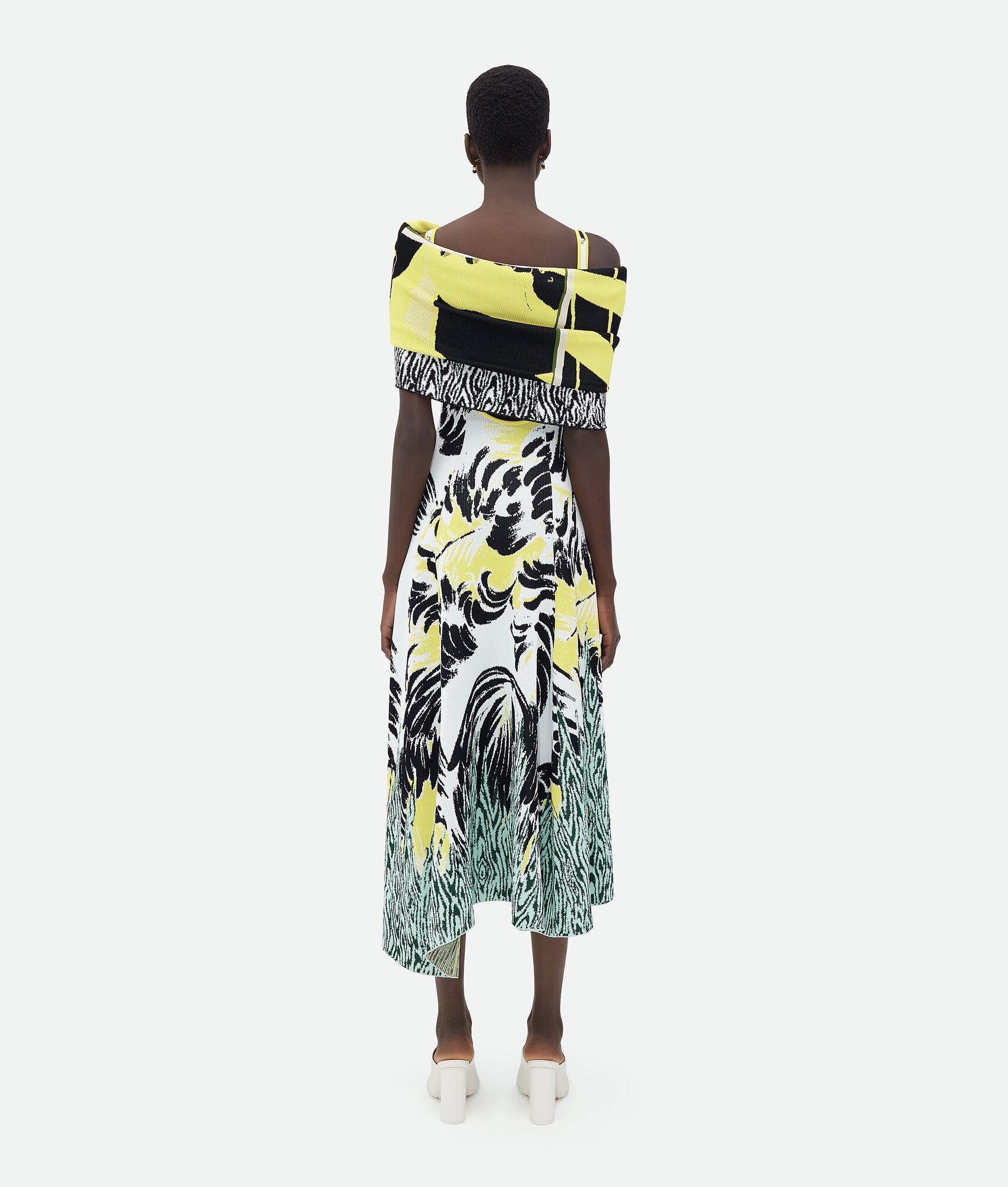 Graphic Viscose Jacquard Scarf - 3