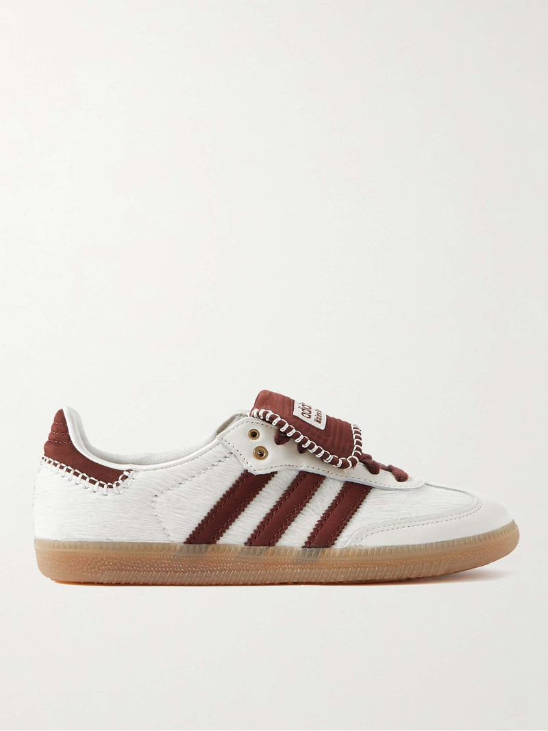 + Wales Bonner Samba Leather-Trimmed Pony Hair Sneakers - 1