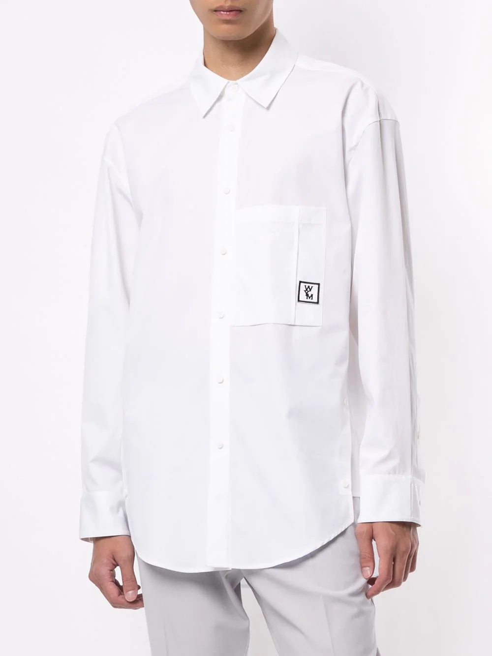 oversized cotton logo shirt - 3