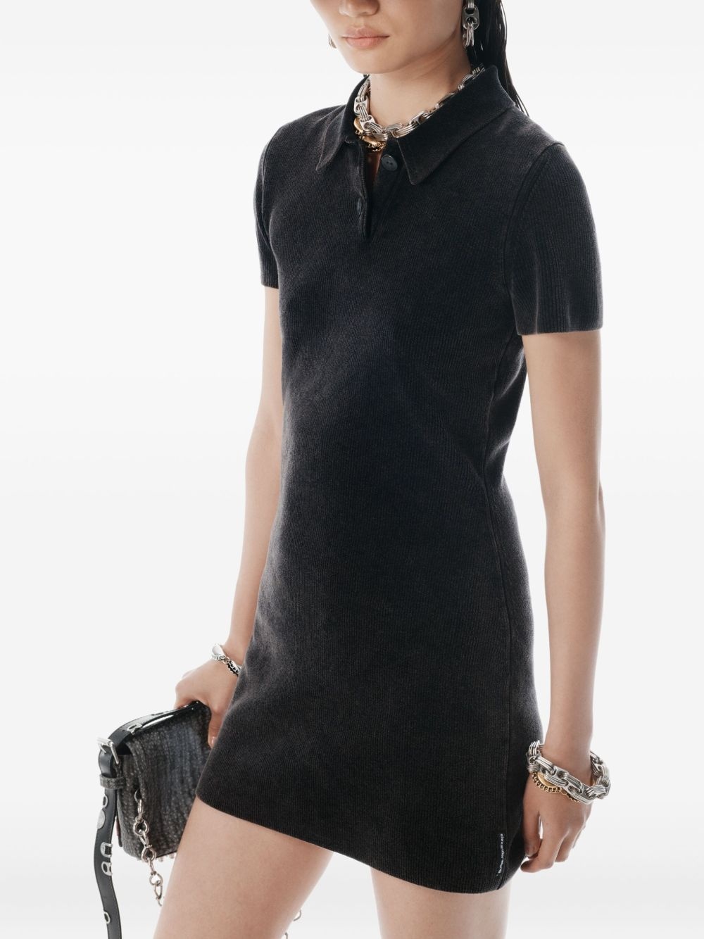 ribbed polo dress - 4