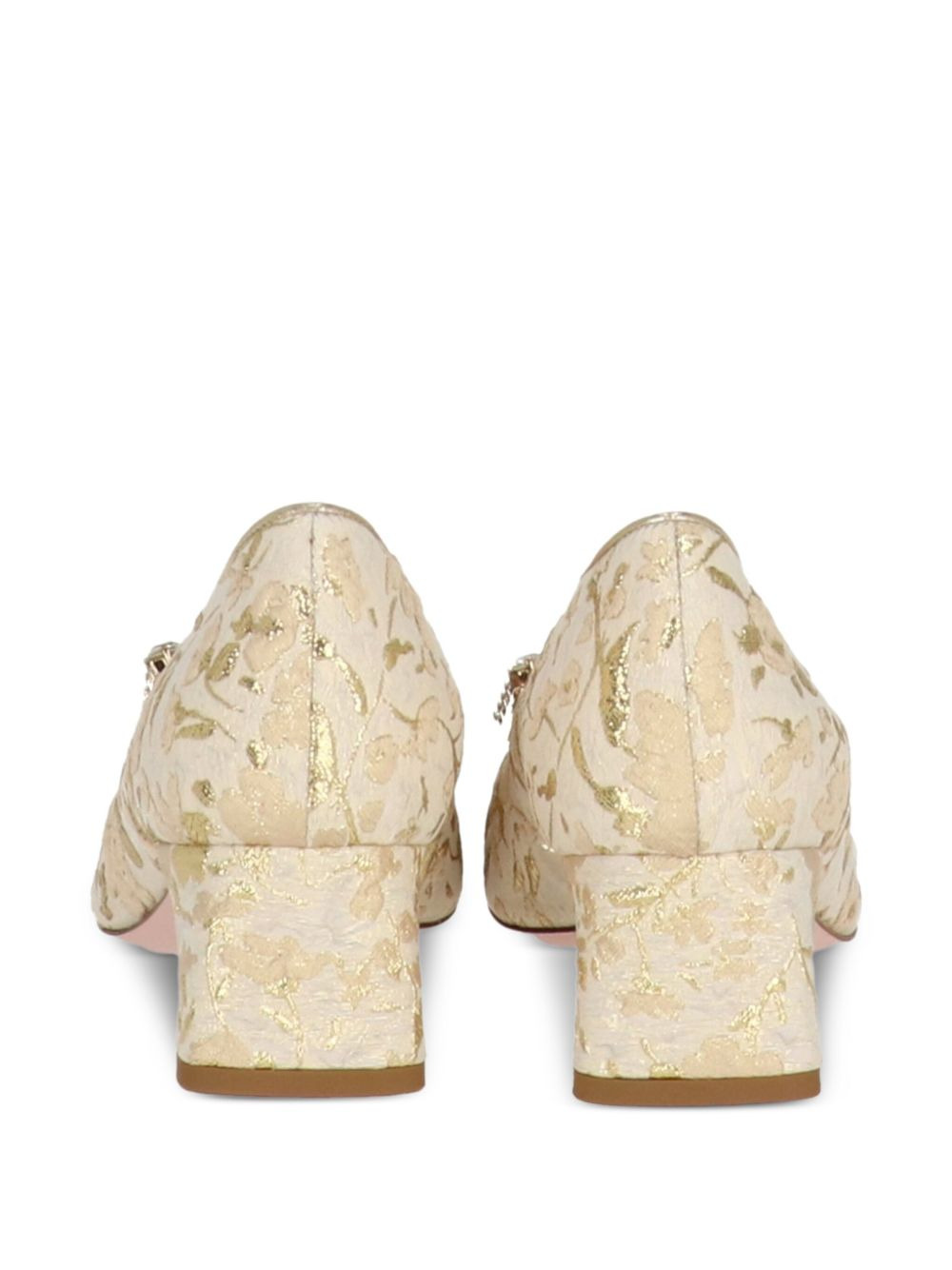 floral-brocade buckle pumps - 3