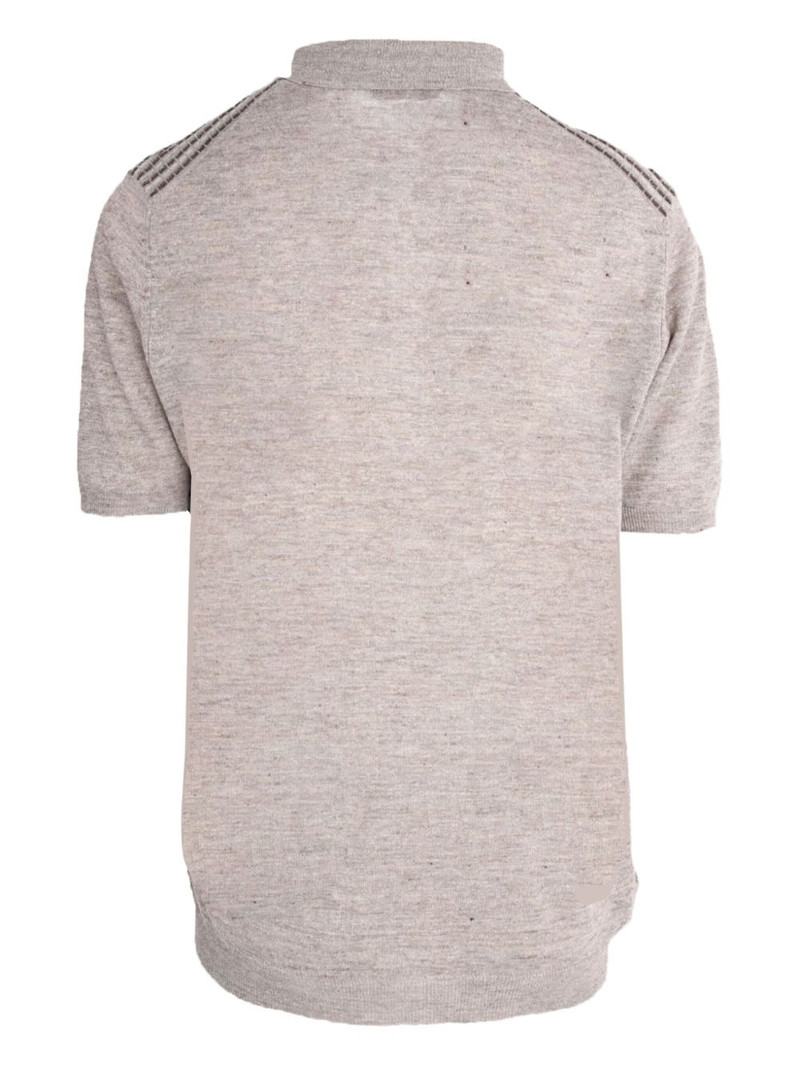CORNELIANI knitted half-zip polo shirt outlook