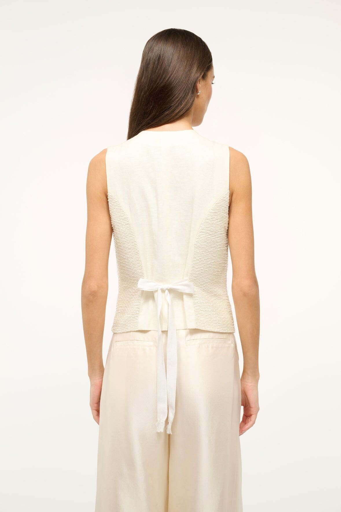 STAUD BRETT VEST IVORY - 4