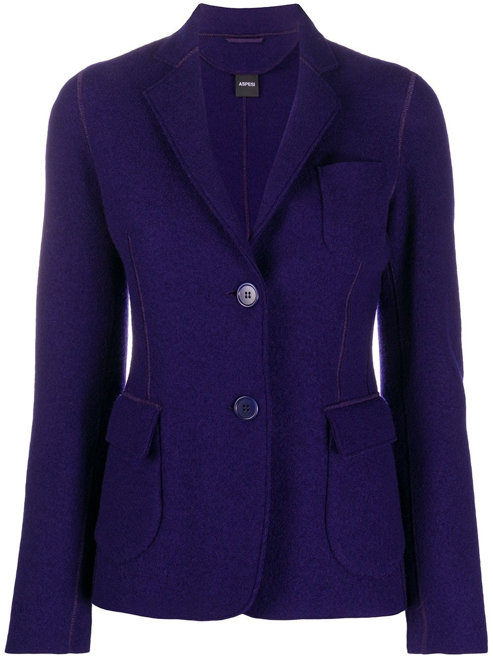 single-breasted wool blazer - 1