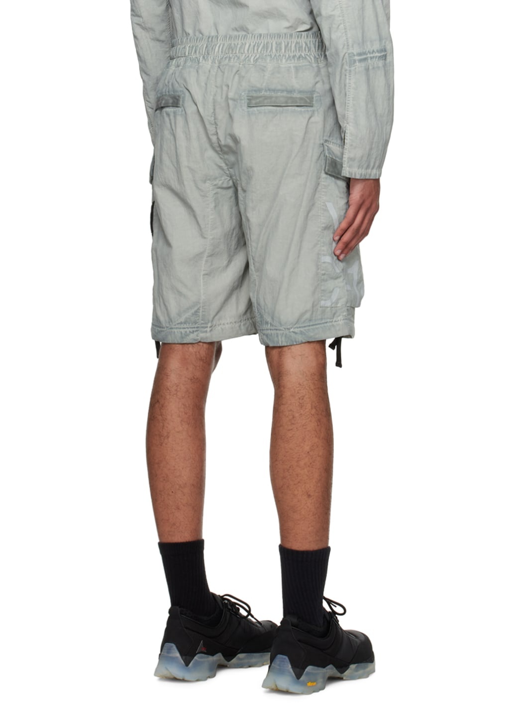 Gray Garment-Dyed Shorts - 3