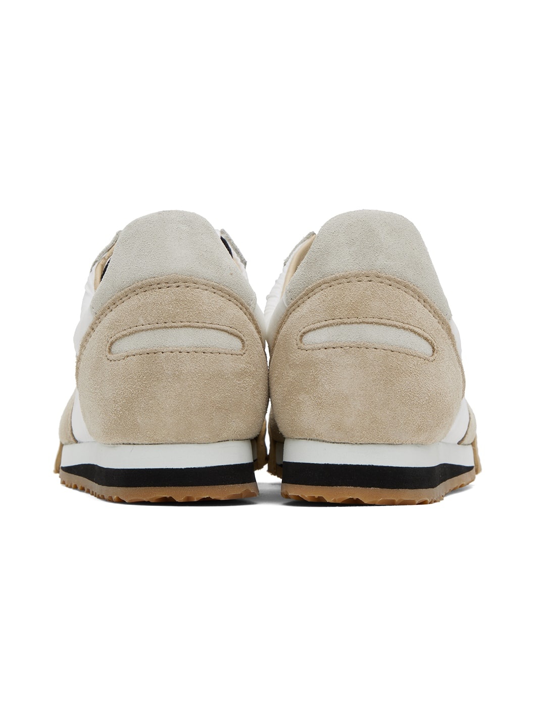 White & Beige Pitch Low Sneakers - 2