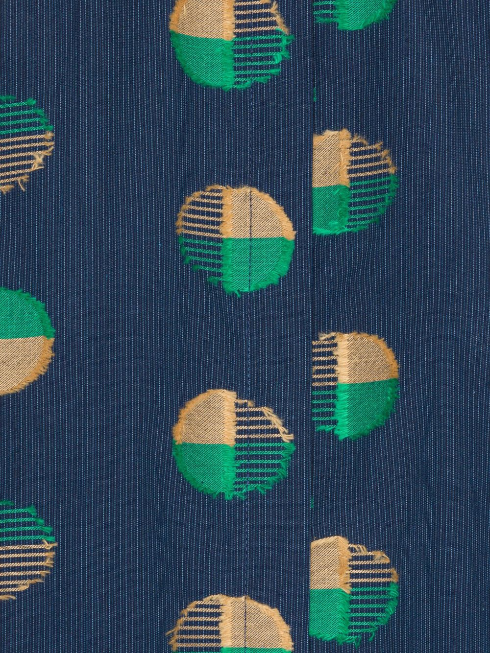 circle-jacquard layered shirt - 3