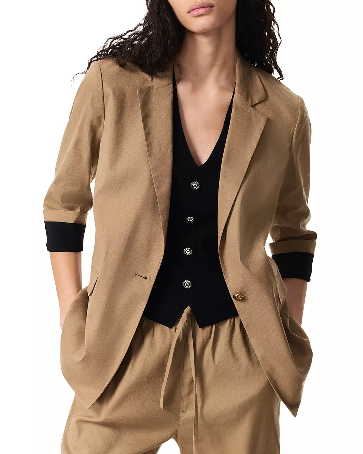 Jennie Contrast Cuff Blazer - 2