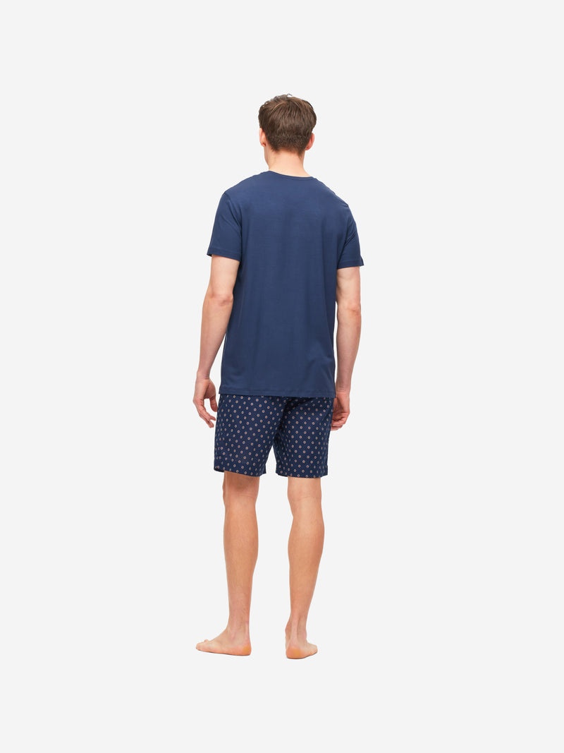 Men's Lounge Shorts Nelson 90 Cotton Batiste Navy - 5