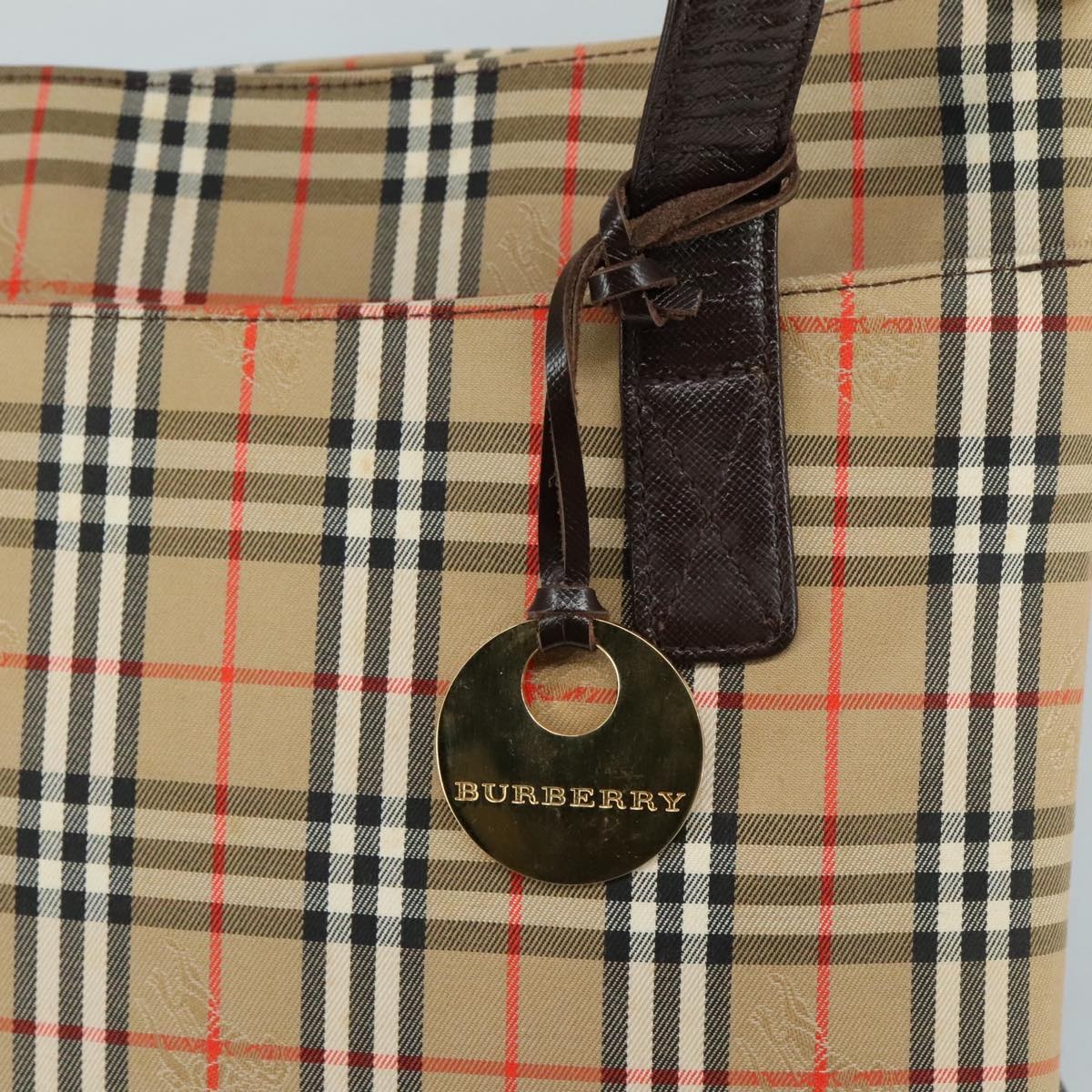 Burberry Nova Check Shoulder Bag Canvas Beige - 10