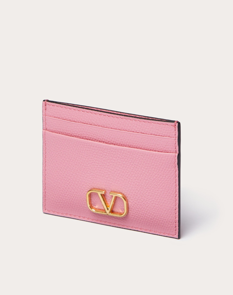 VLOGO SIGNATURE GRAINY CALFSKIN CARDHOLDER 4