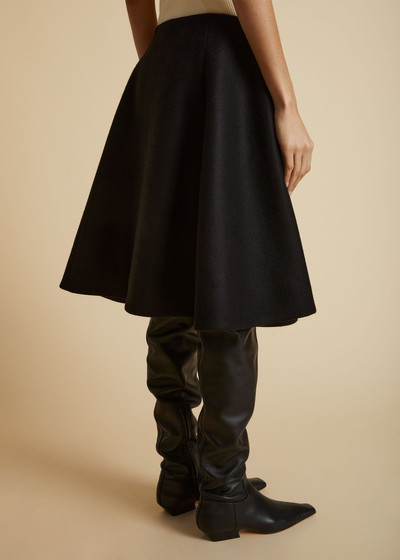 KHAITE The Farla Skirt in Black outlook