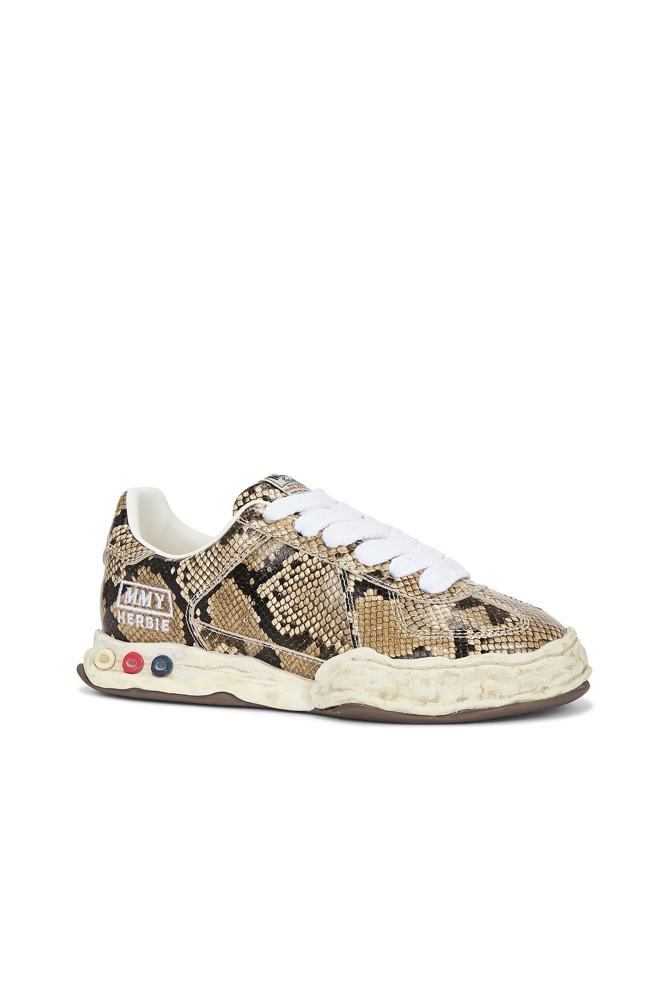 Herbie Original Sole Printed Python Leather Low-Top Sneaker - 2