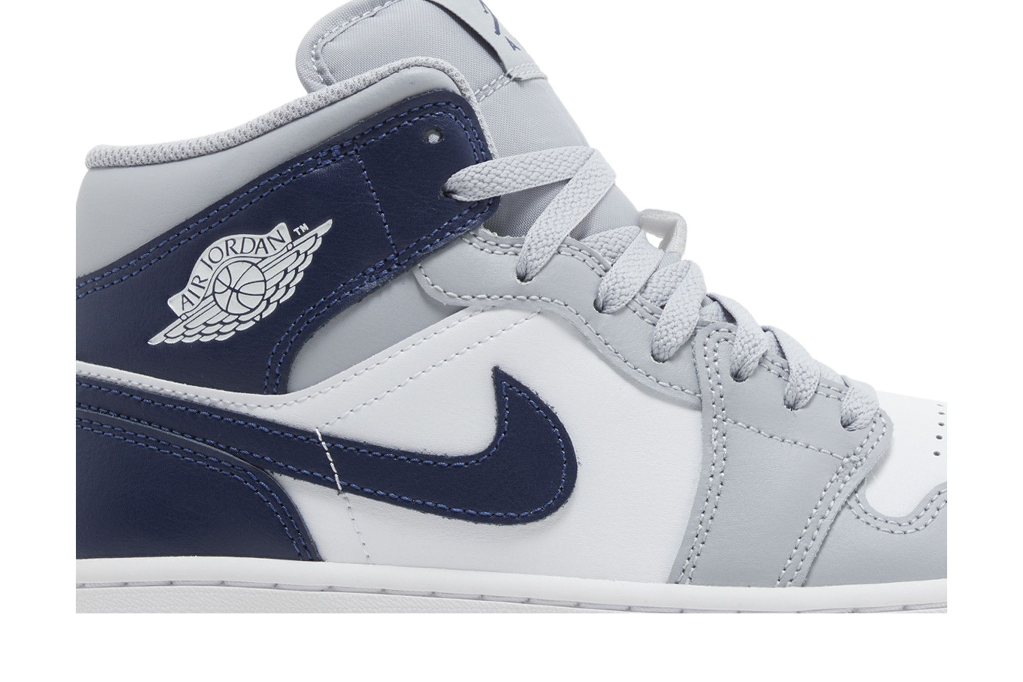 Air Jordan 1 Mid 'Wolf Grey Midnight Navy' - 2