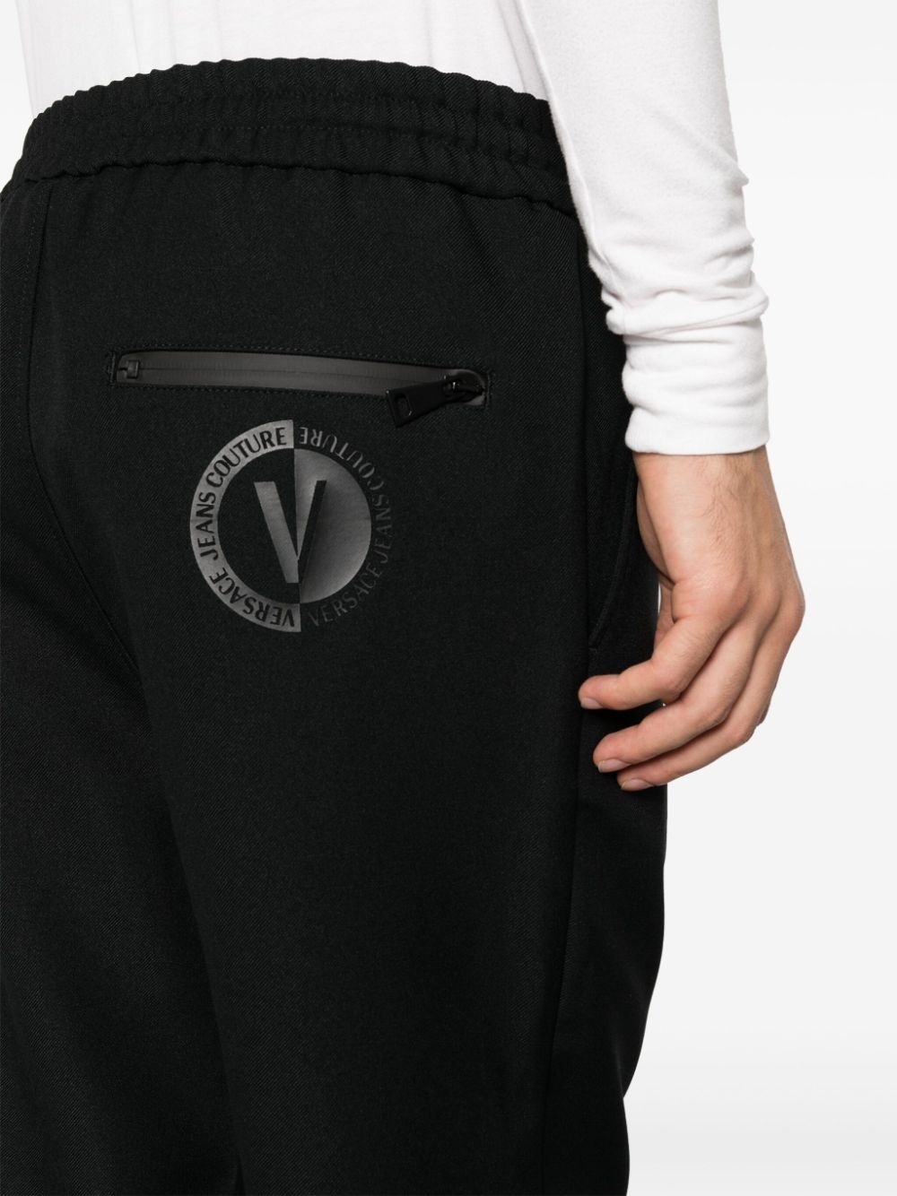 logo-print straight-leg trousers - 5