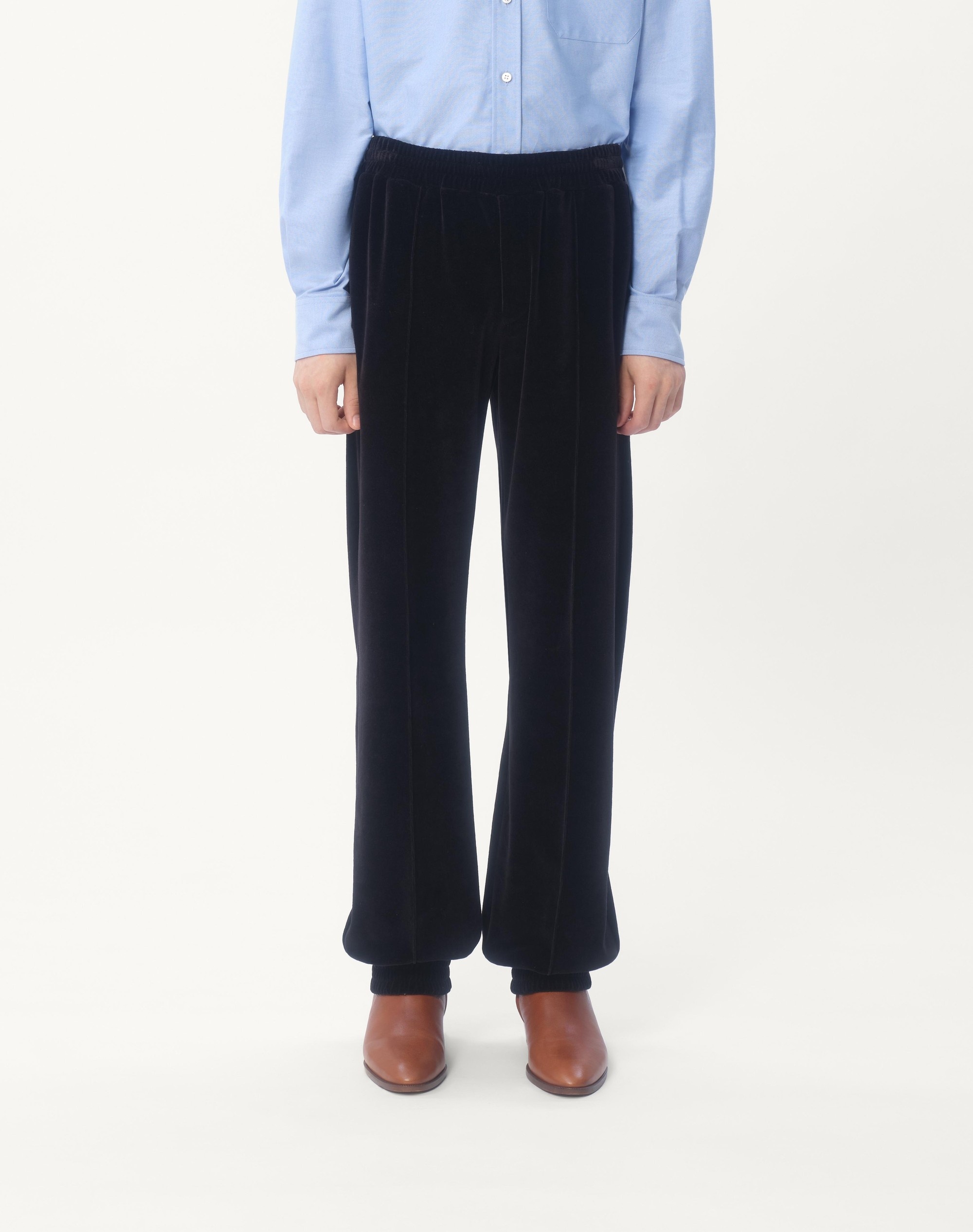 CHENILLE JOGGING PANTS WITH CHEZ VALENTINO PATCH - 5