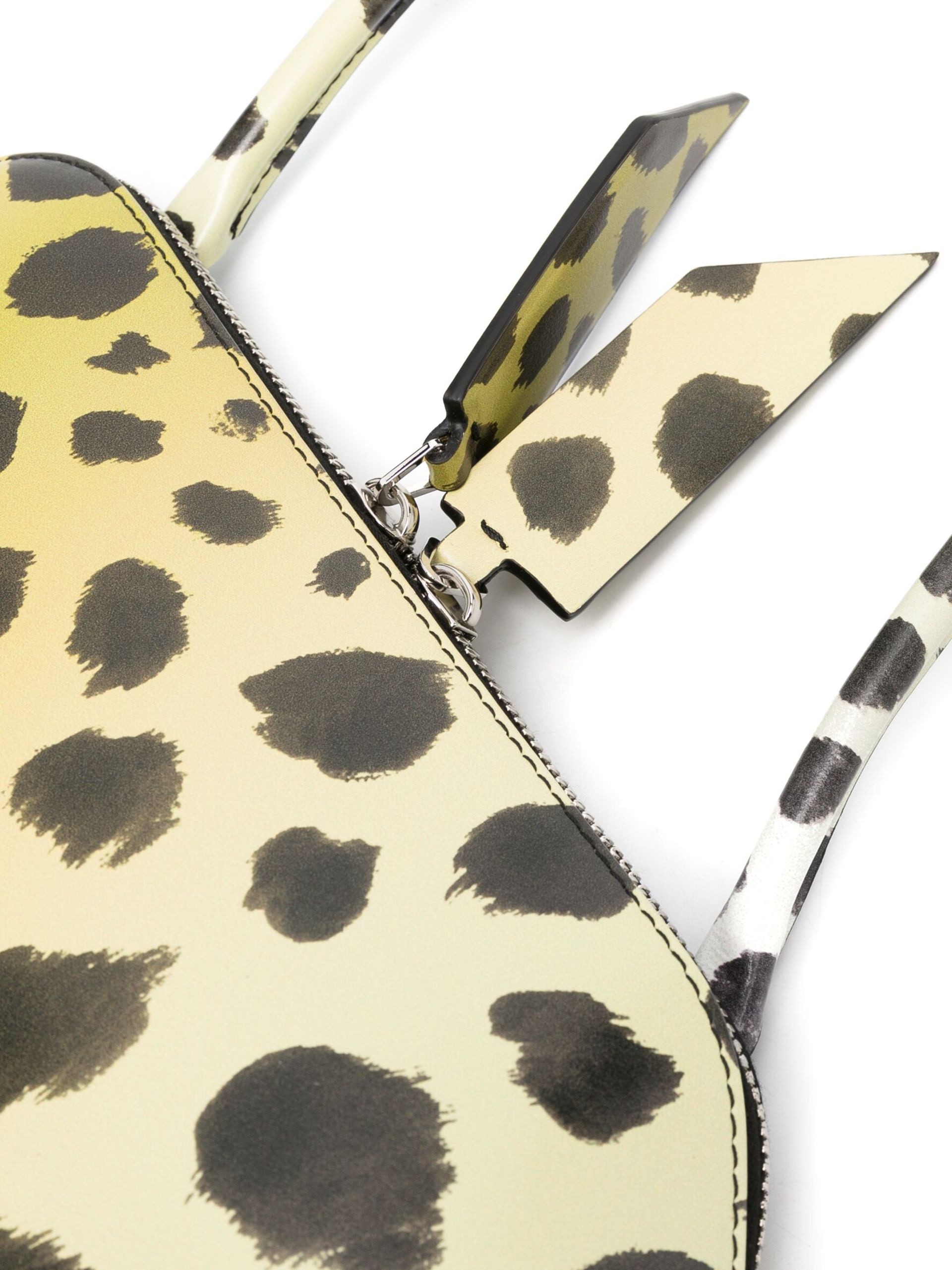 Yellow Sunrise Giraffe Print Leather Shoulder Bag - 5