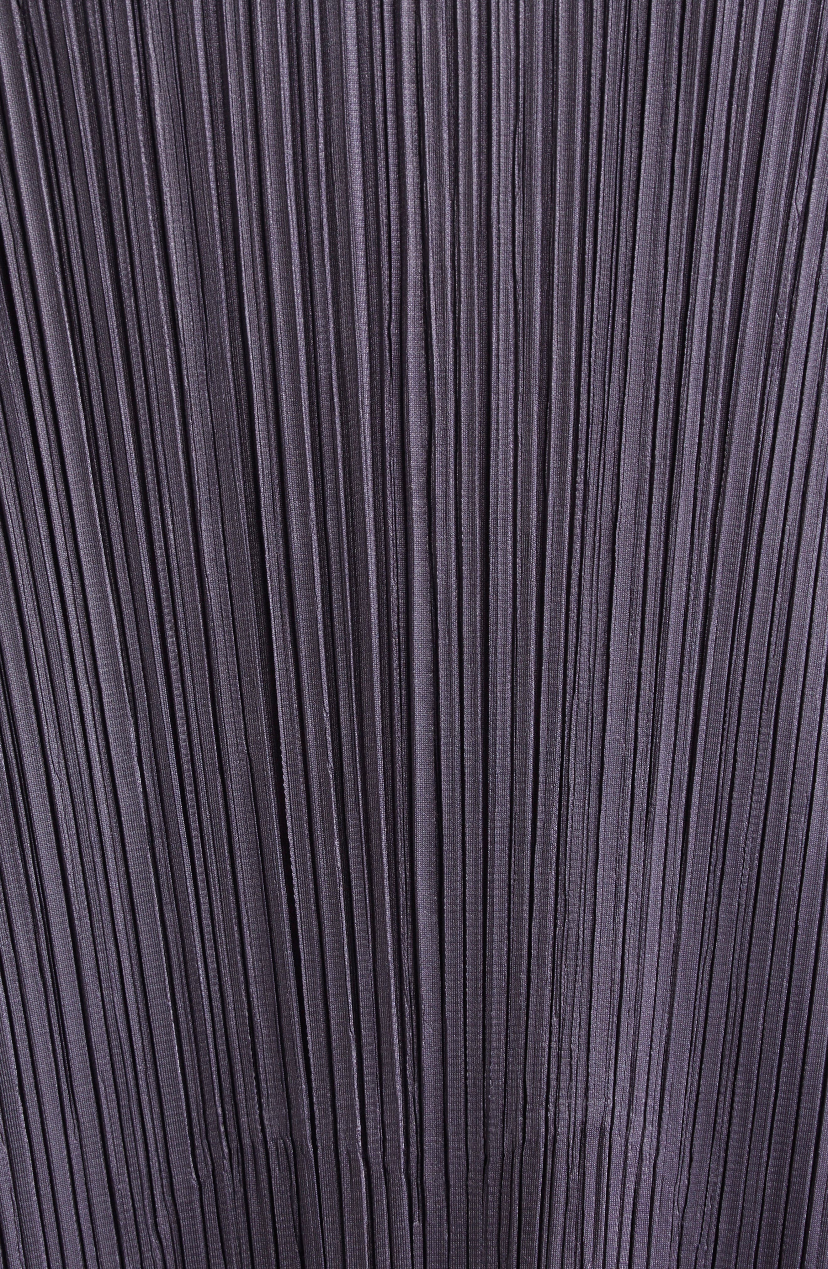 Pleats Please Issey Miyake Lantern Pleated Long Sleeve Midi Dress in Blue Black at Nordstrom - 7
