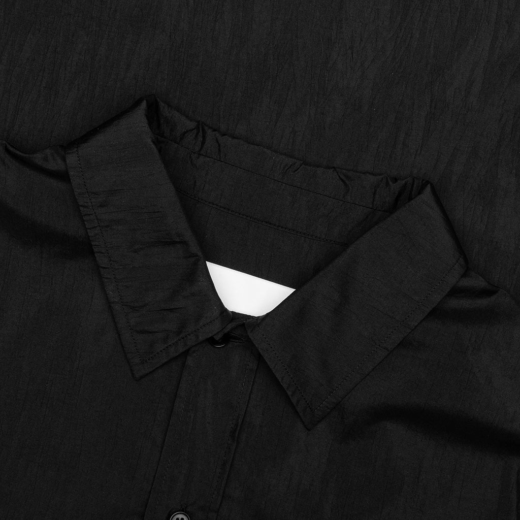 SILK AND NYLON SHIRT - BLACK - 3