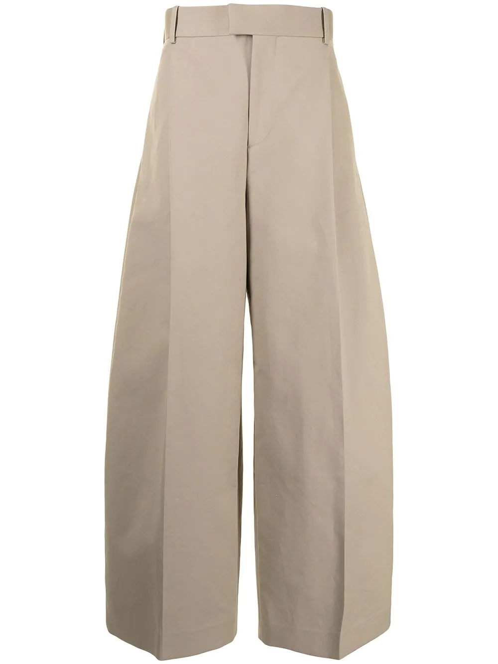 pleated wide-leg trousers - 1