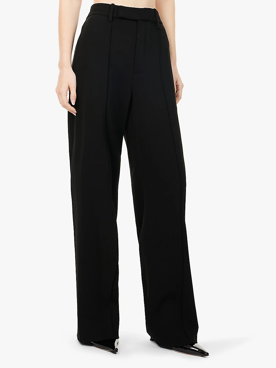 Weyes wide-leg mid-rise woven trousers - 3