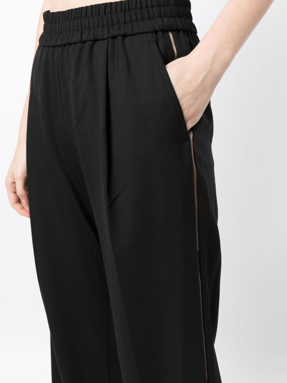 high-waist cotton track pants - 5