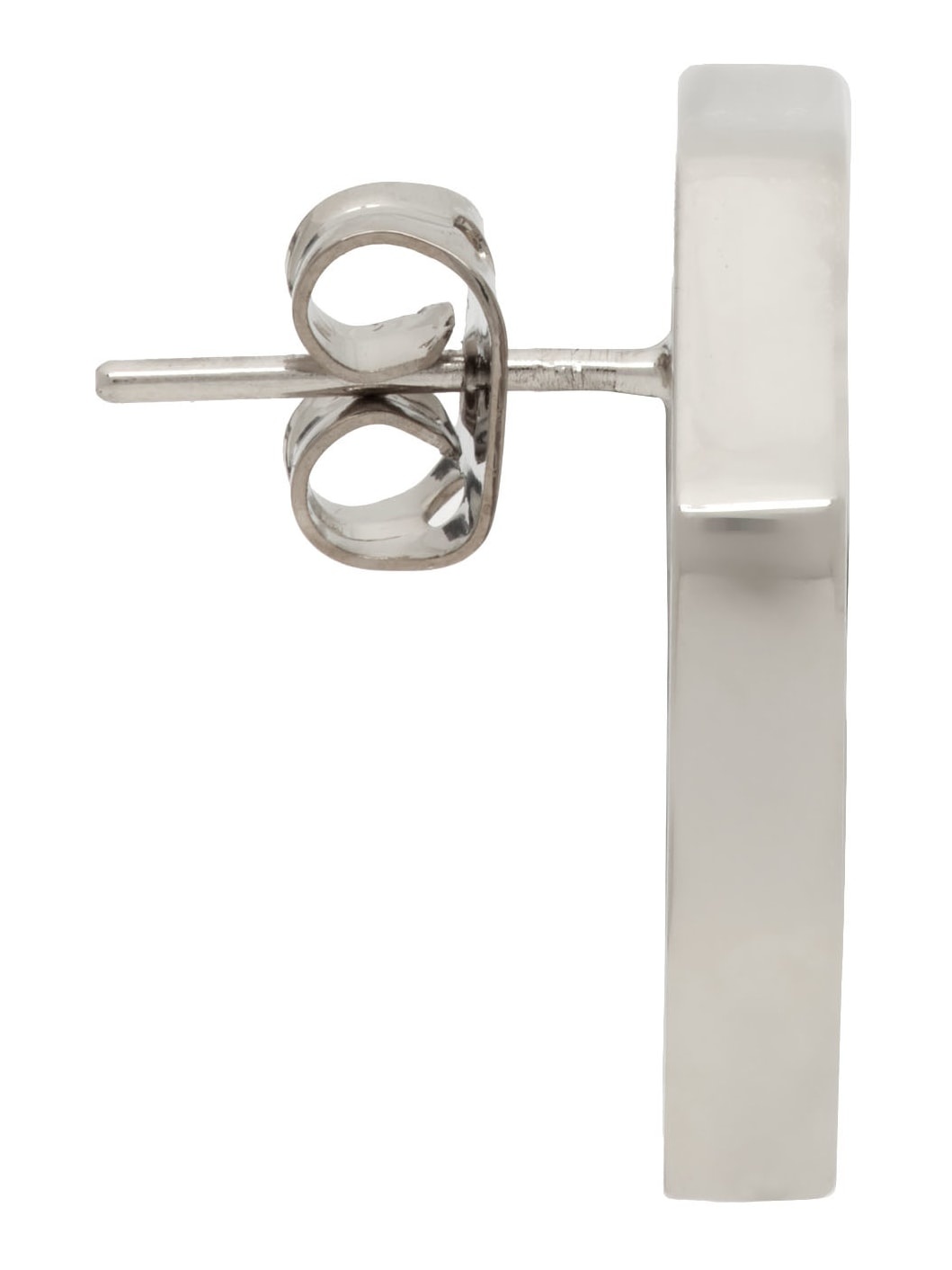Silver Circle Single Earring - 2