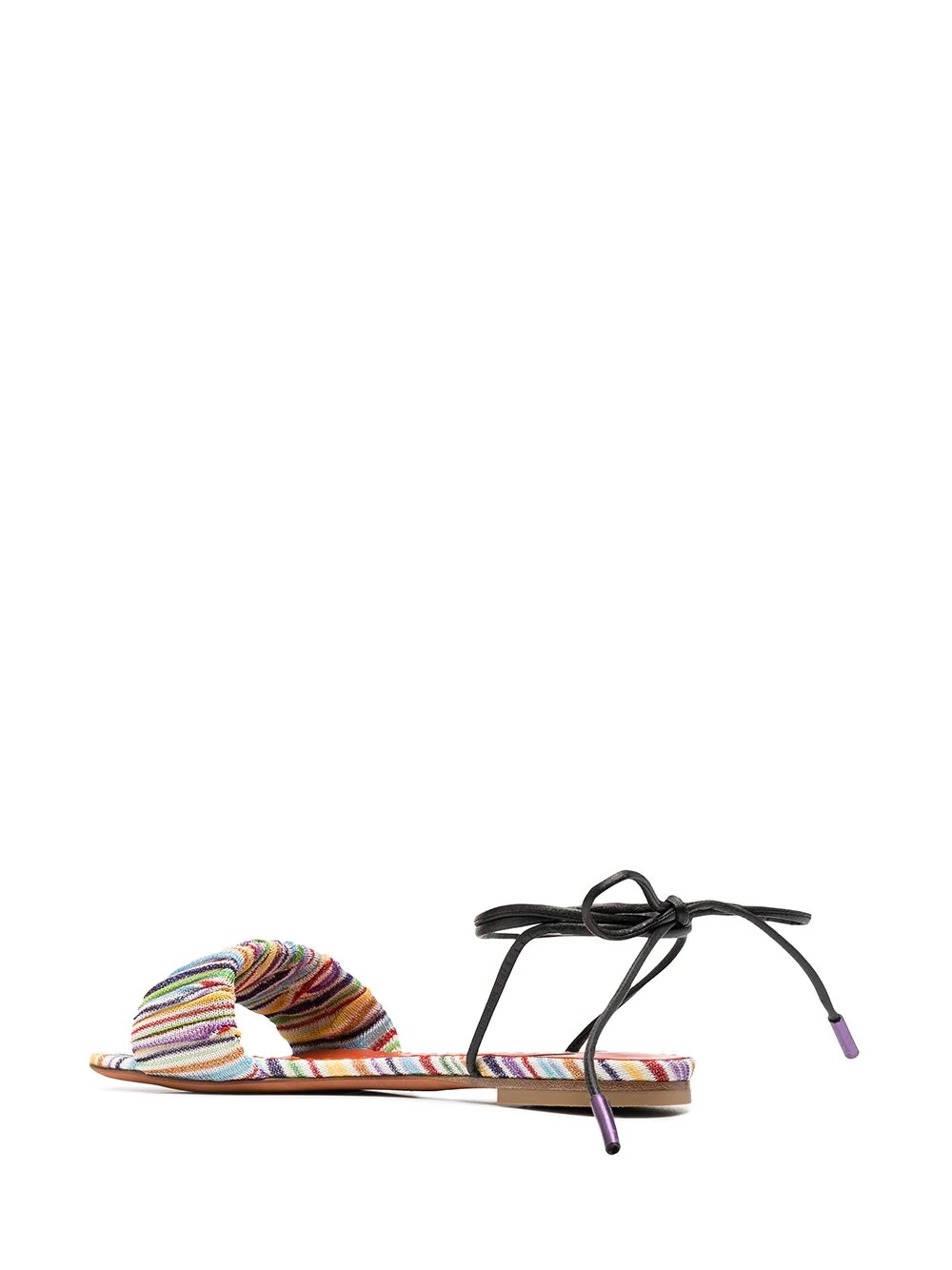 striped open-toe sandals - 3