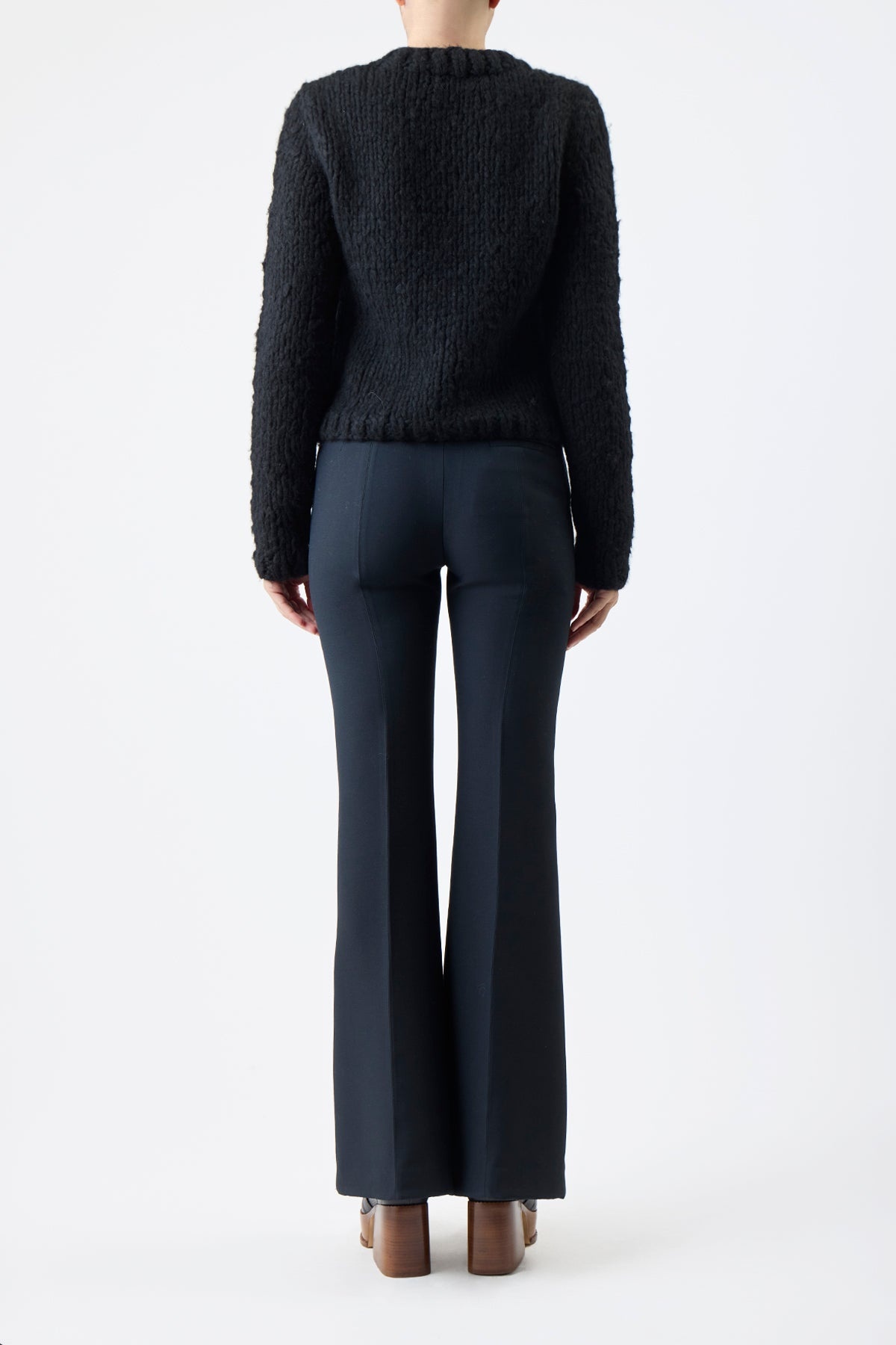 Dalton Sweater in Black Welfat Cashmere - 4