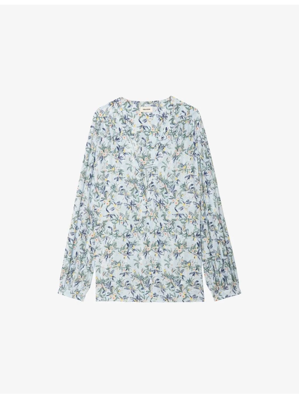 Tamela Floral-Print Tie-Neck Woven Blouse - 1