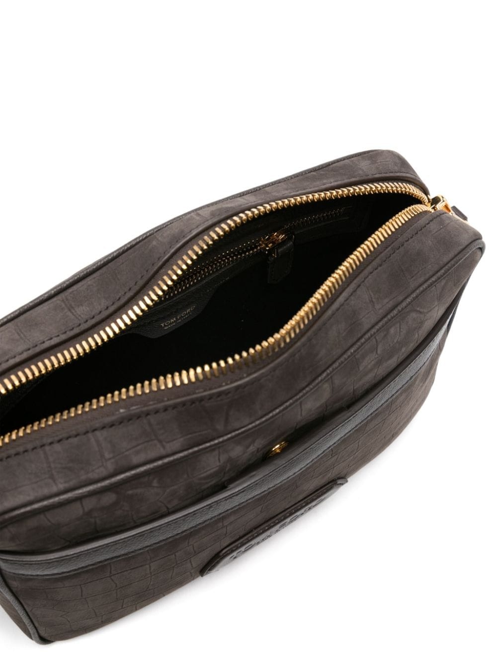 crocodile-embossed messenger bag - 5