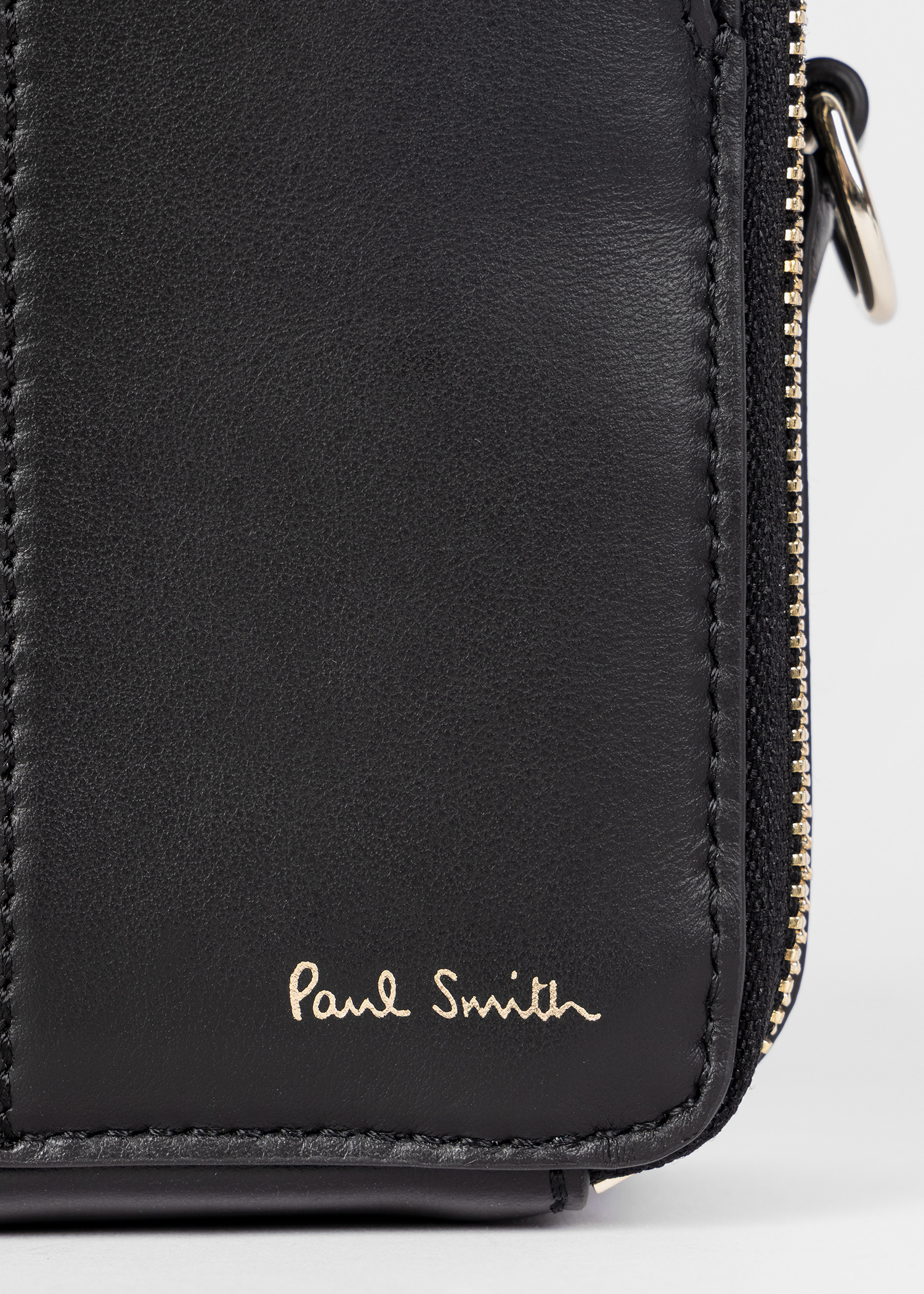 Women's Black Leather 'Signature Stripe' Camera Bag - 2
