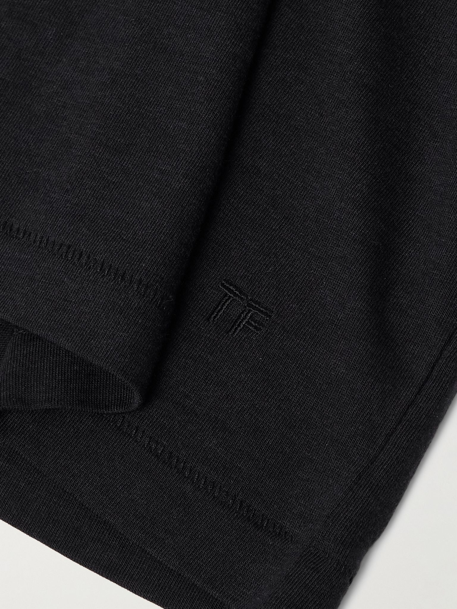 Lyocell and Cotton-Blend Jersey T-Shirt Black - 5