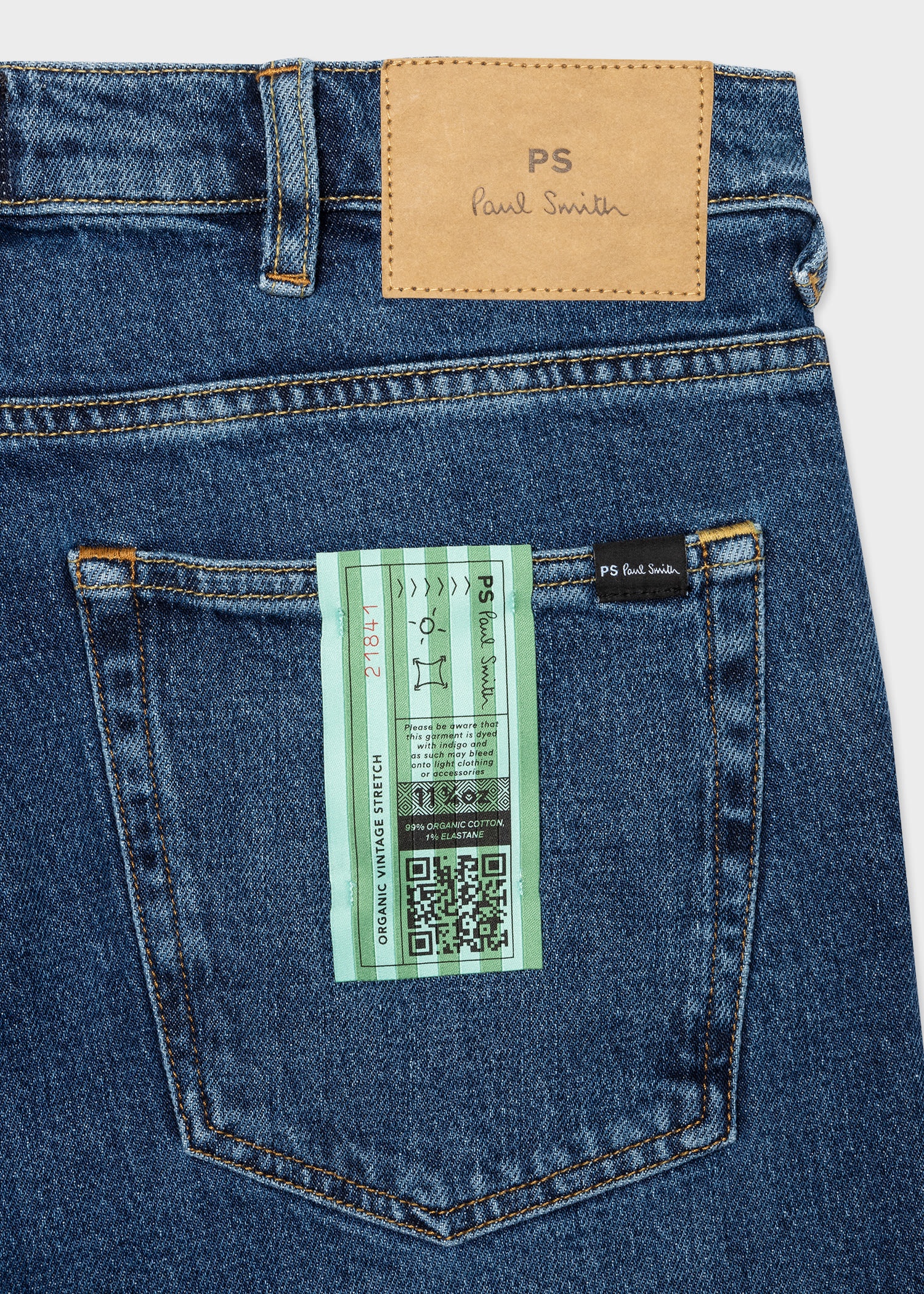 Mid Blue Wash 'Organic Vintage Stretch' Jeans - 2